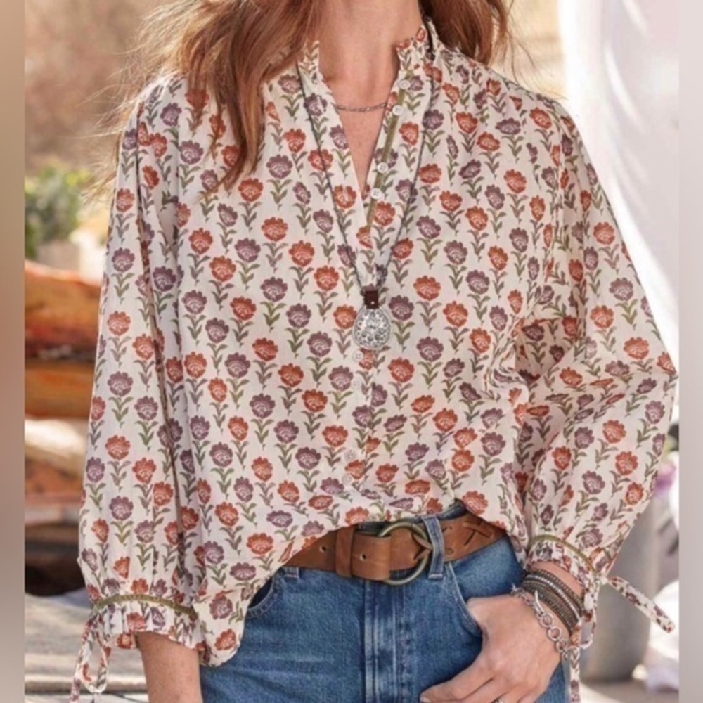 Cast Blooms Top, Size Large